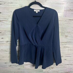 Halston Blouse  top blue size small